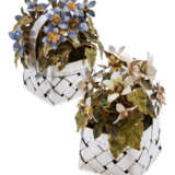 NO RESERVE | CARTIER PAIR OF ENAMEL AND SILVER FLOWER BASKETS - photo 2