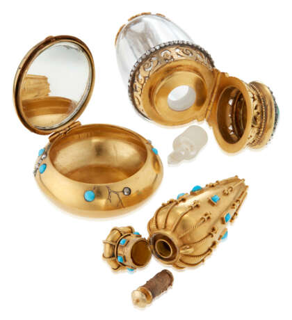 NO RESERVE | GROUP OF ANTIQUE GOLD, SILVER AND MULTI-GEM OBJECTS - фото 2