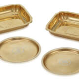 NO RESERVE | FOUR CARTIER GOLD AND ENAMEL RECEIVING TRAYS - фото 1