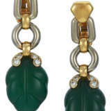 NO RESERVE | CARTIER CHRYSOPRASE AND DIAMOND EARRINGS - фото 1