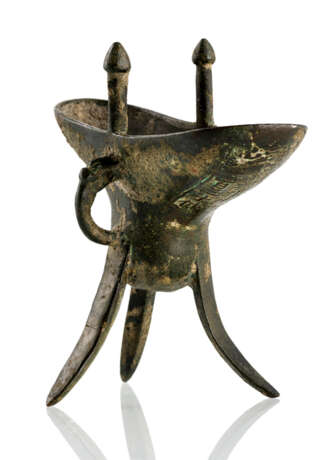 'Jue' aus Bronze mit Aufschrift im archaischen Stil - Foto 1