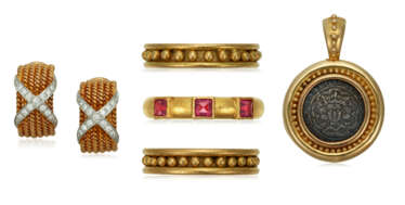 NO RESERVE | TIFFANY & CO., JEAN SCHLUMBERGER AND ELIZABETH LOCK GROUP OF MULTI-GEM JEWELRY