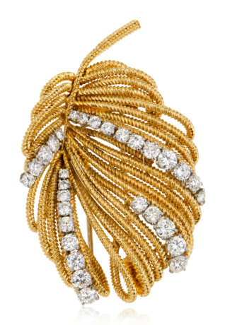 NO RESERVE | VAN CLEEF & ARPELS DIAMOND AND GOLD BROOCH - photo 1