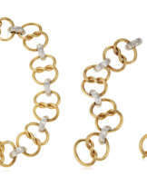 MEISTER SUITE OF BICOLORED GOLD JEWELRY