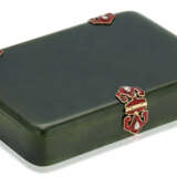 NO RESERVE | ART DECO JADE, DIAMOND AND ENAMEL BOX - Foto 1