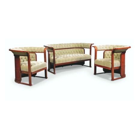 A PAIR OF VIENNESE STAINED BEECH `BUENOS AIRES` ARMCHAIRS - photo 1