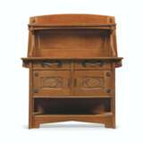 AN ART NOUVEAU BRASS AND PATINATED-BRONZE-MOUNTED OAK SIDEBOARD - фото 1