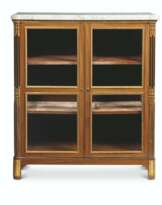 A LOUIS XVI ORMOLU-MOUNTED MAHOGANY BIBLIOTHEQUE
