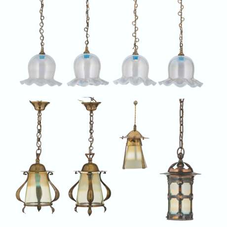 A COLLECTION OF TEN PENDANT LIGHTS - photo 1