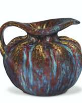 A FRENCH STONEWARE GOURD-SHAPED EWER VASE BY PIERRE-ADRIEN DALPAYRAT