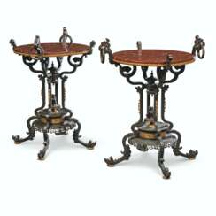 A PAIR OF FRENCH &#39;JAPONISME&#39; PARCEL-GILT AND PATINATED BRONZE GUERIDONS