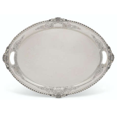AN AMERICAN SILVER TWO-HANDLED TRAY - photo 1
