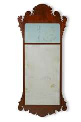 A CHIPPENDALE MAHOGANY LOOKING GLASS