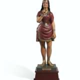 A ZINC POLYCHROME PAINT-DECORATED CIGAR STORE FIGURE OF A `RISING STAR` - Foto 1