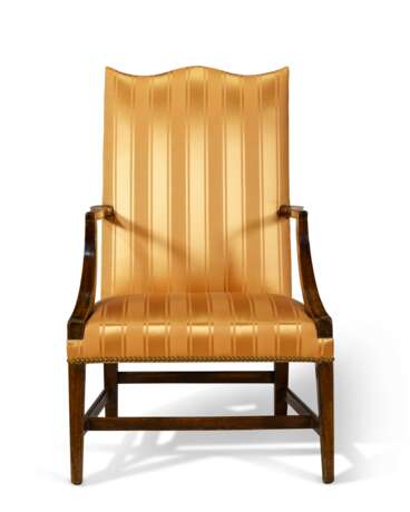 A FEDERAL INLAID MAHOGANY LOLLING CHAIR - photo 1