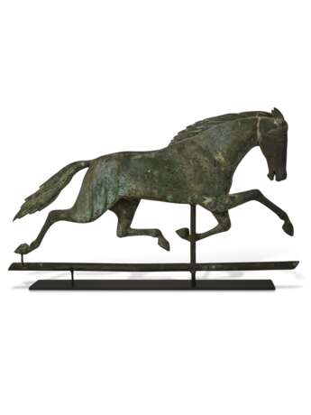 A MOLDED COPPER AND ZINC RUNNING HORSE WEATHERVANE - фото 1