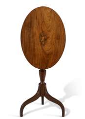 A FEDERAL EAGLE INLAID MAHOGANY TILT-TOP CANDLE STAND