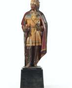 Zink. A ZINC POLYCHROME PAINT-DECORATED CIGAR STORE FIGURE OF AN &#39;INDIAN HUNTER&#39;