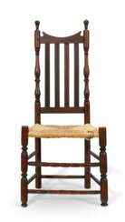 A WILLIAM AND MARY MAPLE BANISTER-BACK SIDE CHAIR
