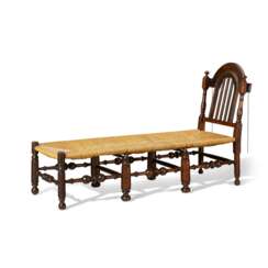 A WILLIAM AND MARY MAPLE RUSH-SEAT COUCH