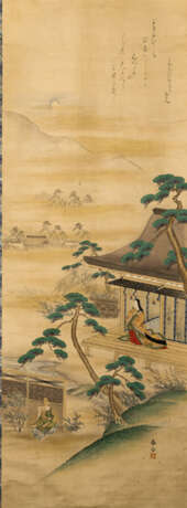 Malerei mit Szene aus dem Genji Monogatari - Foto 1