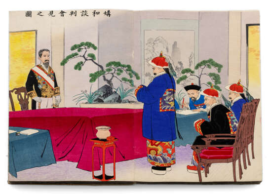 Album mit 34 Triptychen zum Sino-japanischen Krieg, dem Krieg in Taiwan und in Korea - фото 1