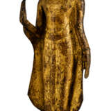Bronze des Buddha Shakyamuni mit Goldlack gefasst - photo 1