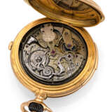 Goldene Savonette-Taschenuhr mit Minutenrepetition und Chronograph - photo 2