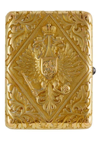 Seltenes Zigrettenetui aus Gold mit dem Kaiserlichen Doppeladler - photo 2