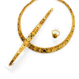 Feine Gold-Saphir-Parure im antiken Stil - photo 1