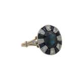 Ring mit Saphiren und Diamanten, zus. ca. 0,1 ct, - Foto 1