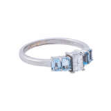 Ring mit Diamant und 4 Topasen, - Foto 1