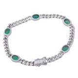 Armband mit 5 oval facettierten Smaragden zus. ca. 3 ct, - Foto 4