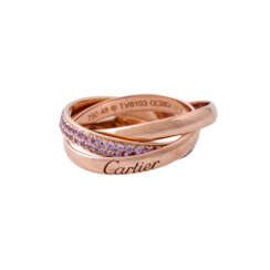 CARTIER Ring mit pinkfarbenen Saphiren,