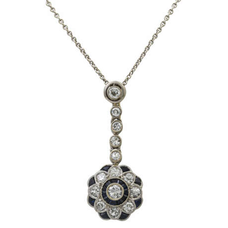 Art Déco Collier mit Diamanten zus. ca. 0,50 ct - фото 2