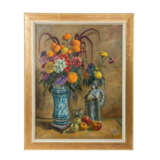 OLBERTZ, OTTO JOSEF (1881-1953), "Stillleben mit Sommerblumen in zwei blau-weißen Porzellanvasen", - фото 1