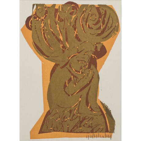 GRIESHABER, HAP (Helmut Andreas Paul, 1909-1981), "Engel unter einem Baum", - Foto 1