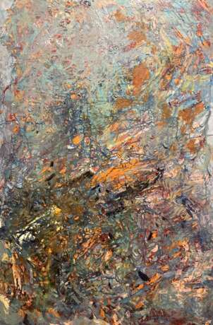 Бирюза с янтарем Canvas Oil Abstract art Russia 2021 - photo 1