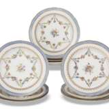 A SET OF TEN SEVRES PORCELAIN DESSERT PLATES - photo 1