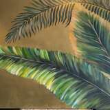 Tropical leaves Acrylic and golding natural England London 2021 - Foto 1
