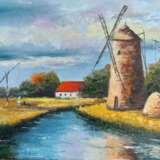 Painting “Старая мельница”, масло на оргалите, Oil, Impressionist, Rural landscape, Ukraine, 2021 - photo 1