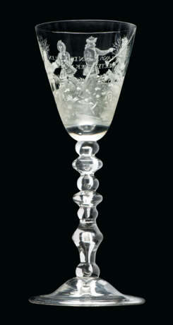 A DUTCH LARGE GLASS WINE-GOBLET - photo 1