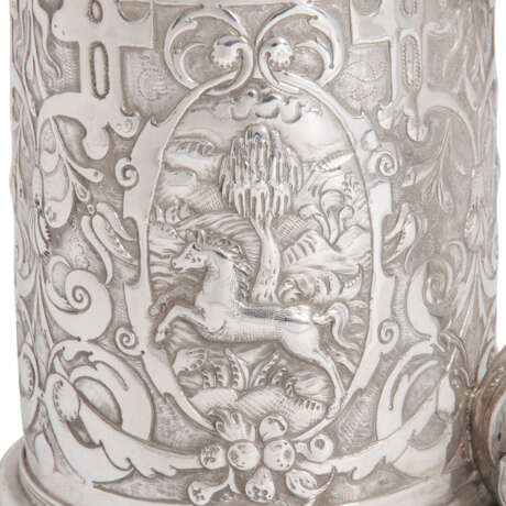 A CONTINENTAL SILVER TANKARD - photo 3