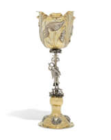 A GERMAN PARCEL-GILT SILVER TULPENPOKAL OR STANDING CUP