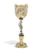 Siegmund Bierfreund (1620-1702). A GERMAN PARCEL-GILT SILVER TULPENPOKAL OR STANDING CUP