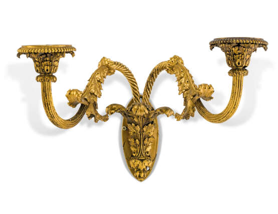 A PAIR OF LOUIS XVI ORMOLU TWO-BRANCH WALL-LIGHTS - photo 2