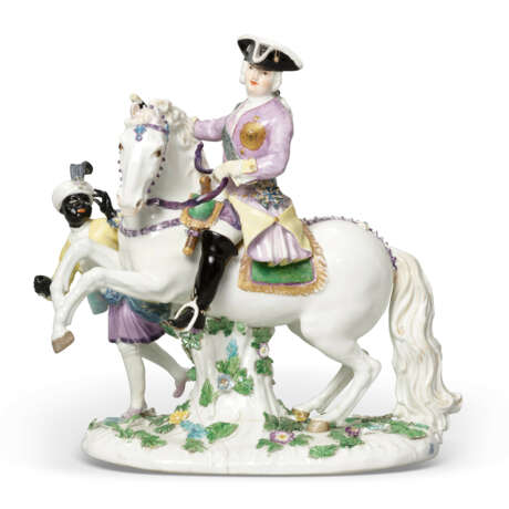 A MEISSEN PORCELAIN EQUESTRIAN GROUP OF ELIZABETH I OF RUSSIA - photo 1