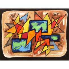 MITTENZWEI, HOLGER (1943-2010, deutscher Künstler, tätig in Gera), "Geometrische Farbkomposition",