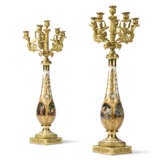 A PAIR OF LOUIS-PHILIPPE ORMOLU-MOUNTED PARIS PORCELAIN SIX-LIGHT CANDELABRA - photo 1