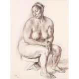 ZUNIGA, FRANCISCO (1912-1998, mexikanischer Künstler), "Seated Nude - sitzender weiblicher Akt", - фото 1